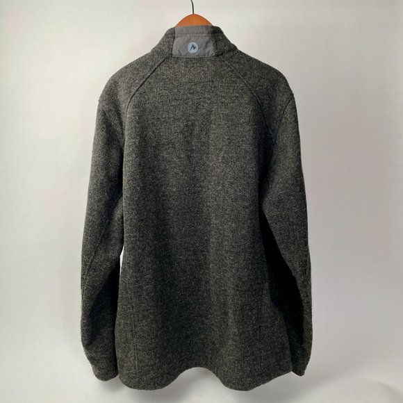 Men's Marmot Poacher Pile Full Zip Wool Fleece Jacket, Charcoal Grey, Size XXL - Picture 5 of 9